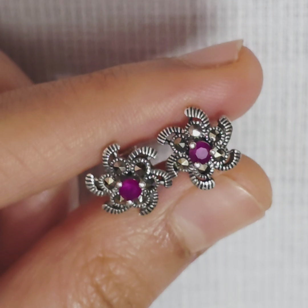 Ruby Bloom Studs