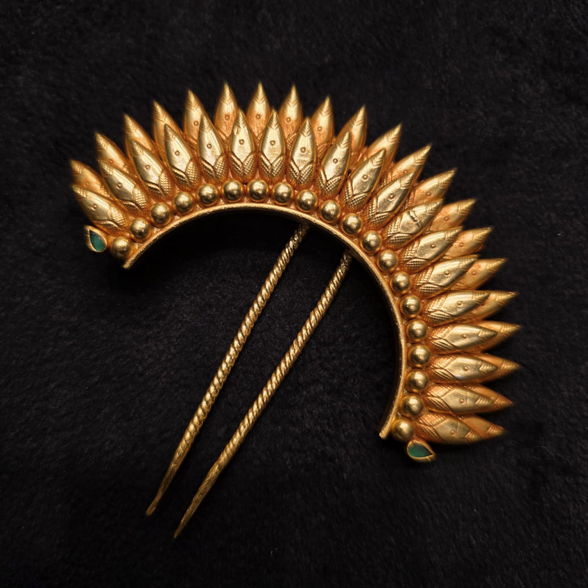 Mayura Surya 925 Silver Kesh Pin