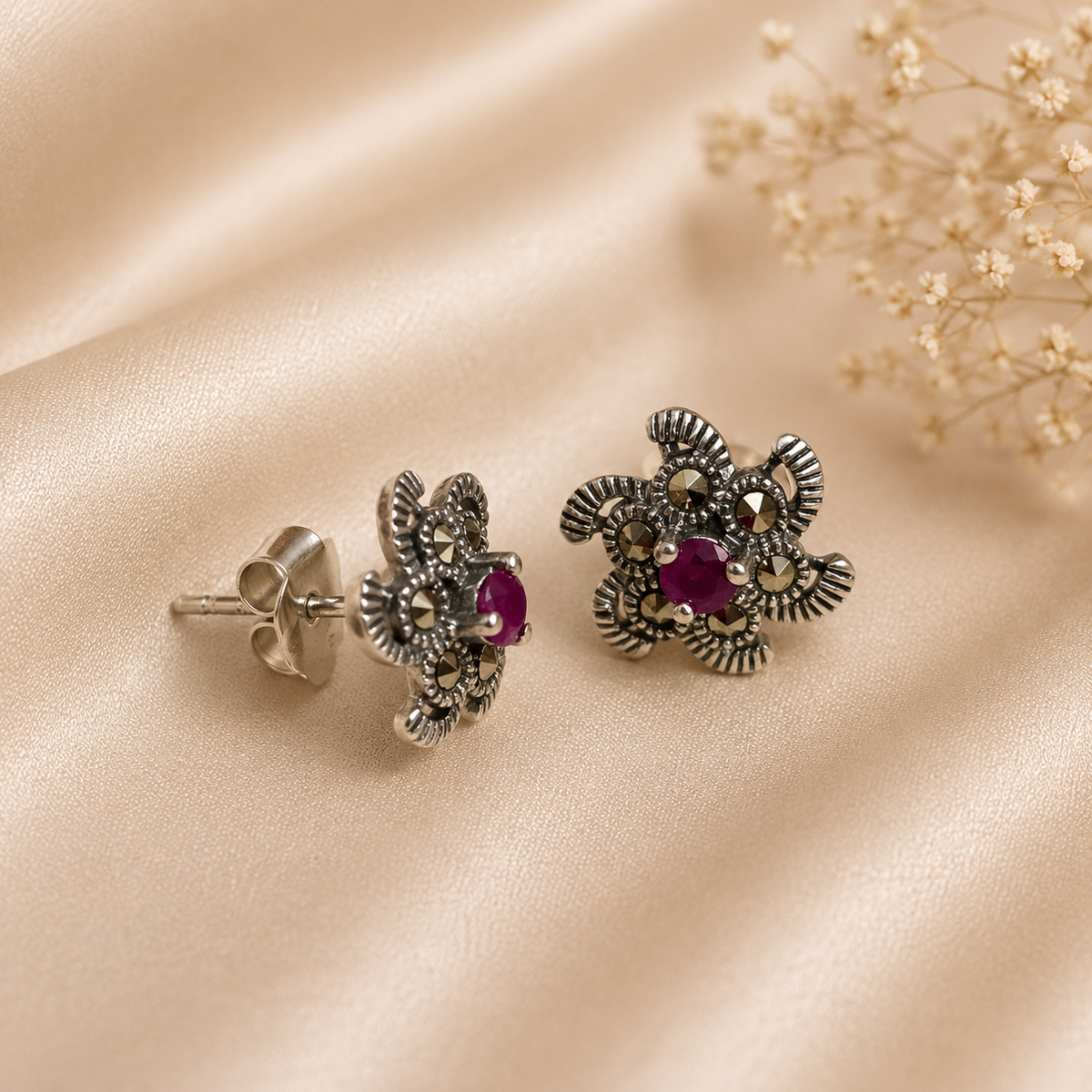 Ruby Bloom Studs