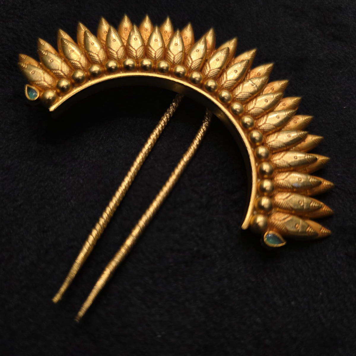 Mayura Surya 925 Silver Kesh Pin