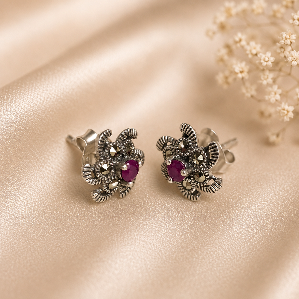 Ruby Bloom Studs